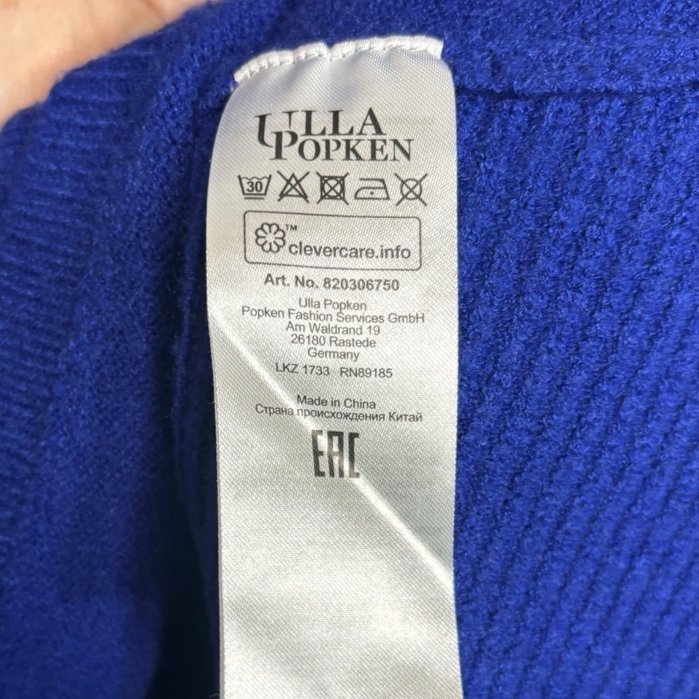 Ulla Popkin Blue Knit Pullover High Low Sweater Size 20/22 - Picture 6 of 10